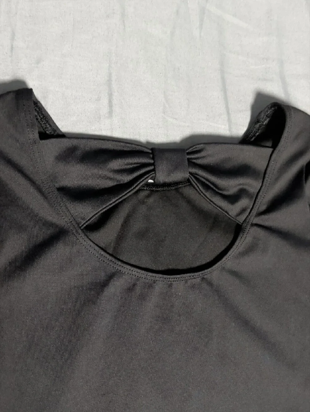 Justice Black Short Sleeve Dance Gymnastics Leotard